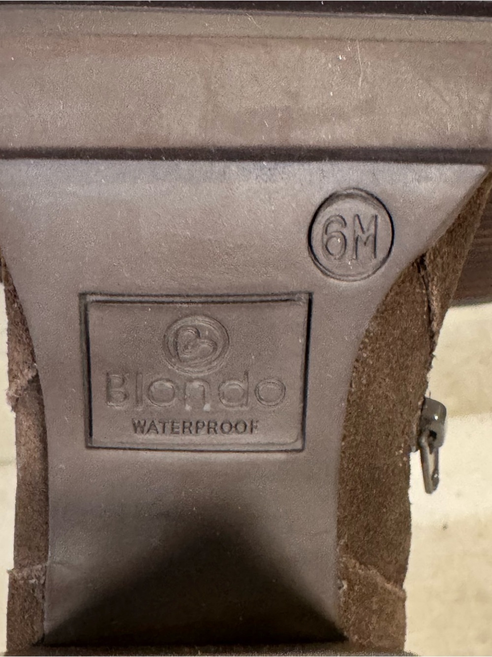 Blondo Brown Suede Buckle Block-Heel Booties, size 6, NWOT - Picture 3 of 6